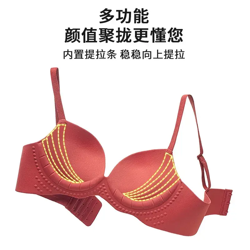 Traceless Push Up Bra Red Small Chest - Image 10