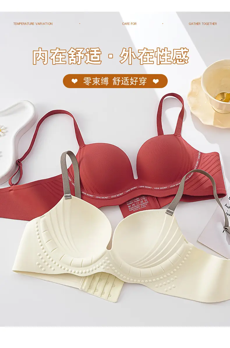 Traceless Push Up Bra Red Small Chest — feature 16
