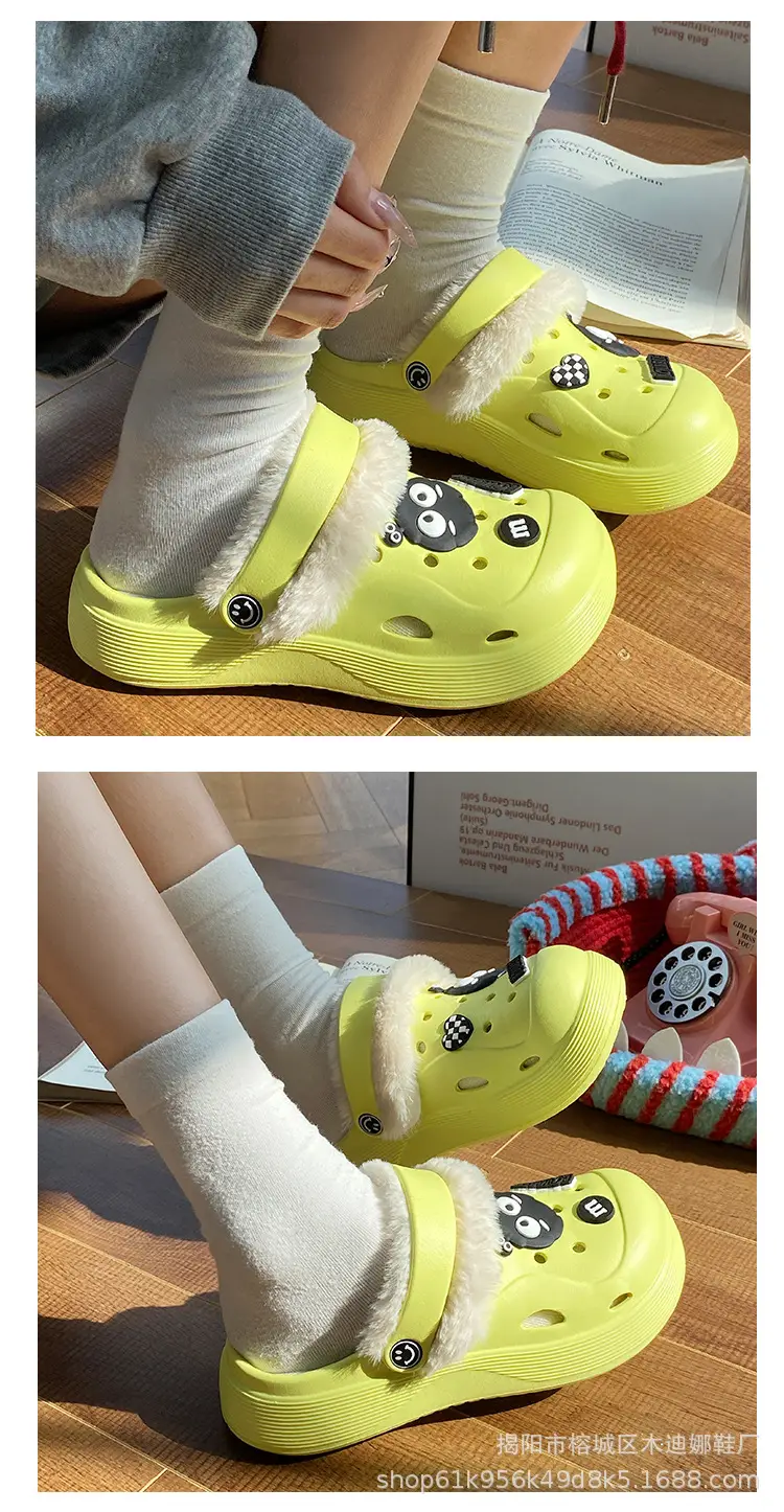 Cute Fleece Cave Shoes for Kids Winter Warm — feature 7