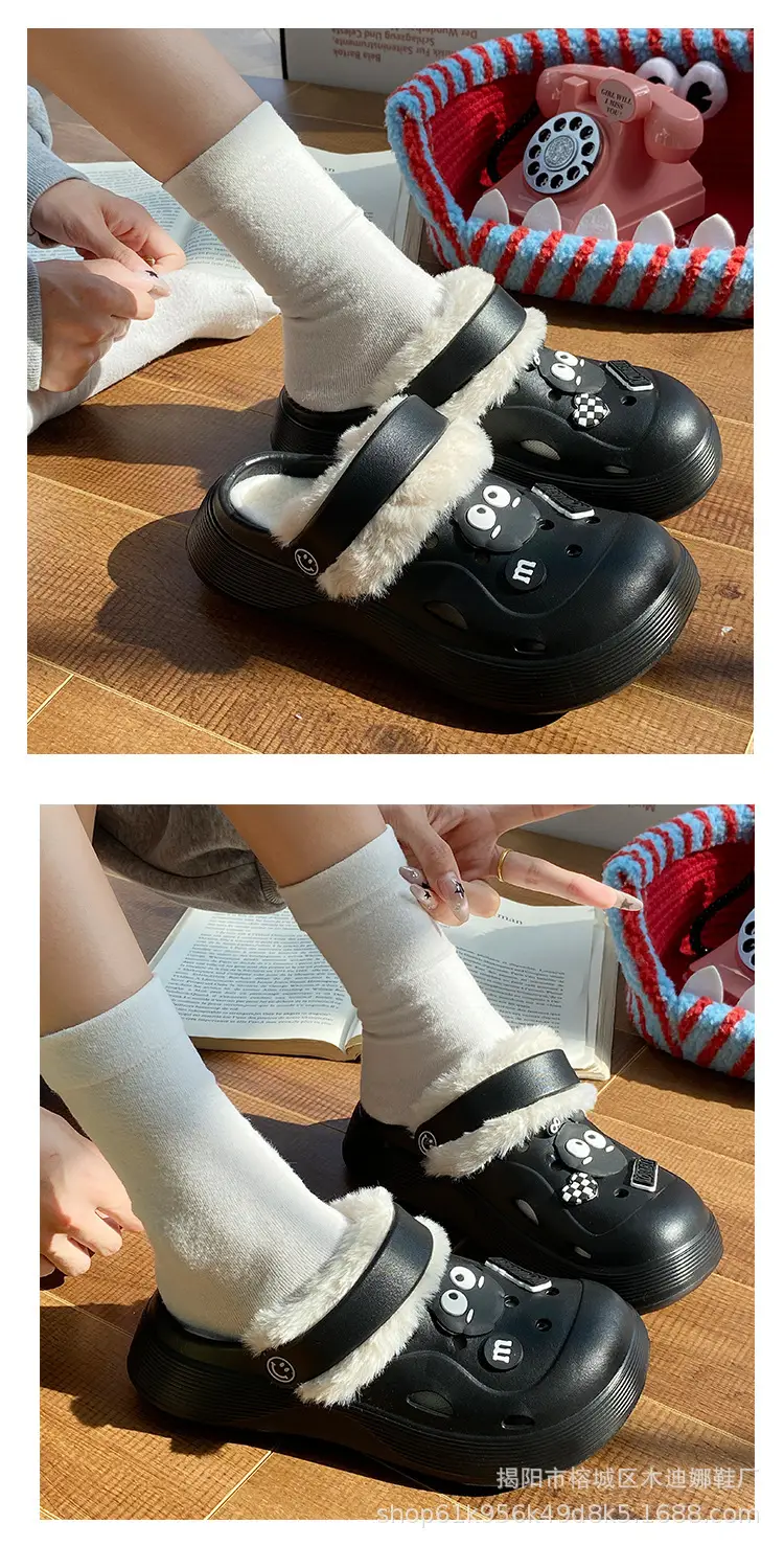 Cute Fleece Cave Shoes for Kids Winter Warm — feature 8