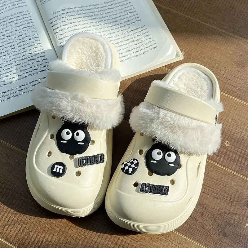 Cute Fleece Cave Shoes for Kids Winter Warm