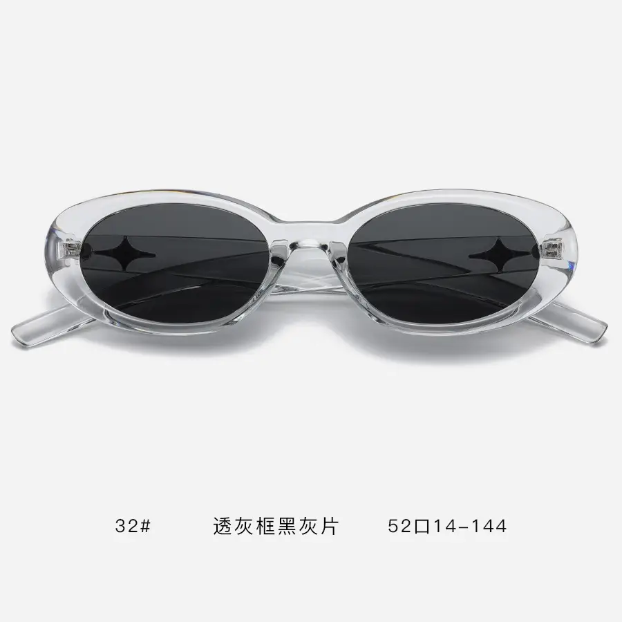 Black Oval French Sunglasses for Women Myopia - Image 6