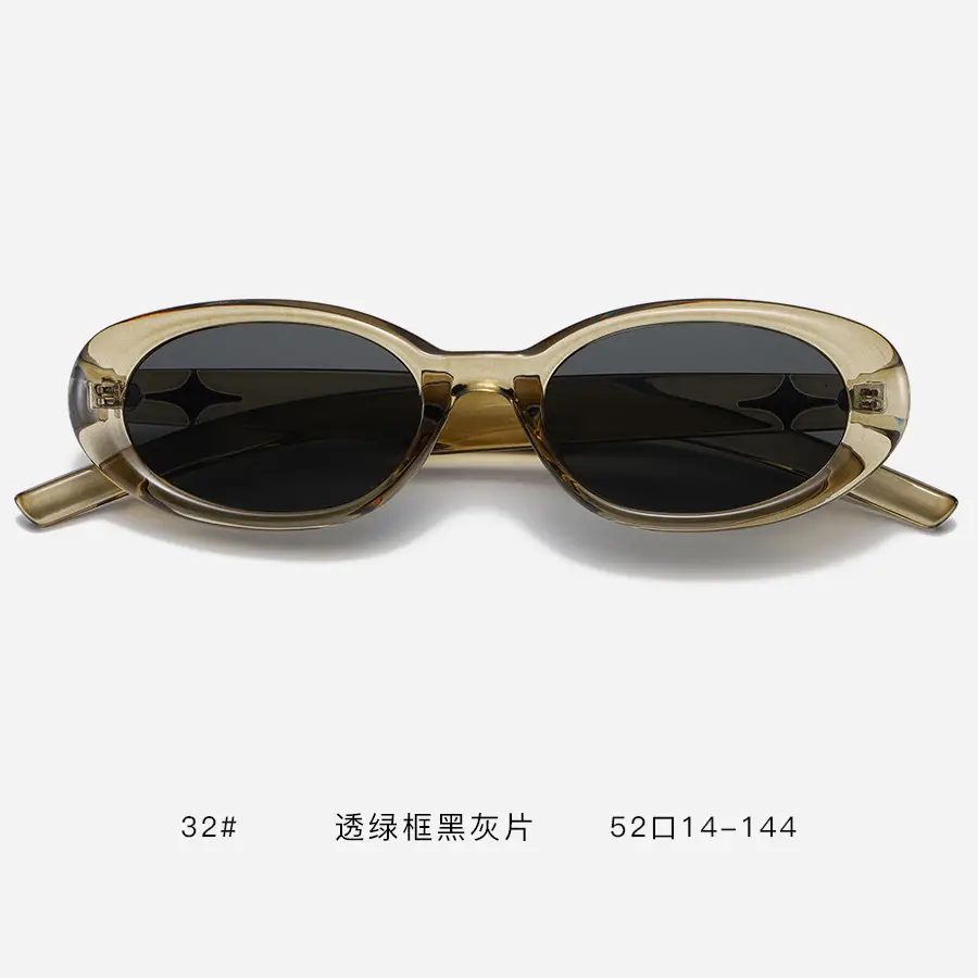 Black Oval French Sunglasses for Women Myopia - Image 4