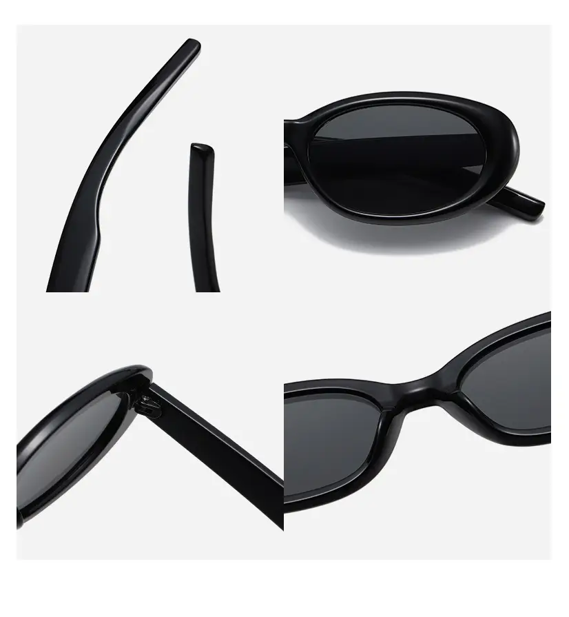 Black Oval French Sunglasses for Women Myopia β feature 9