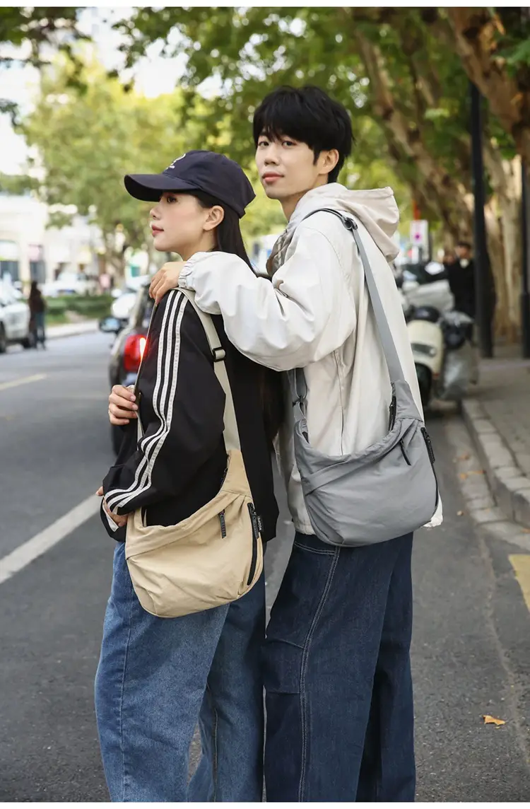 Men Women Nylon Crossbody Bag Beige 2024 — feature 10