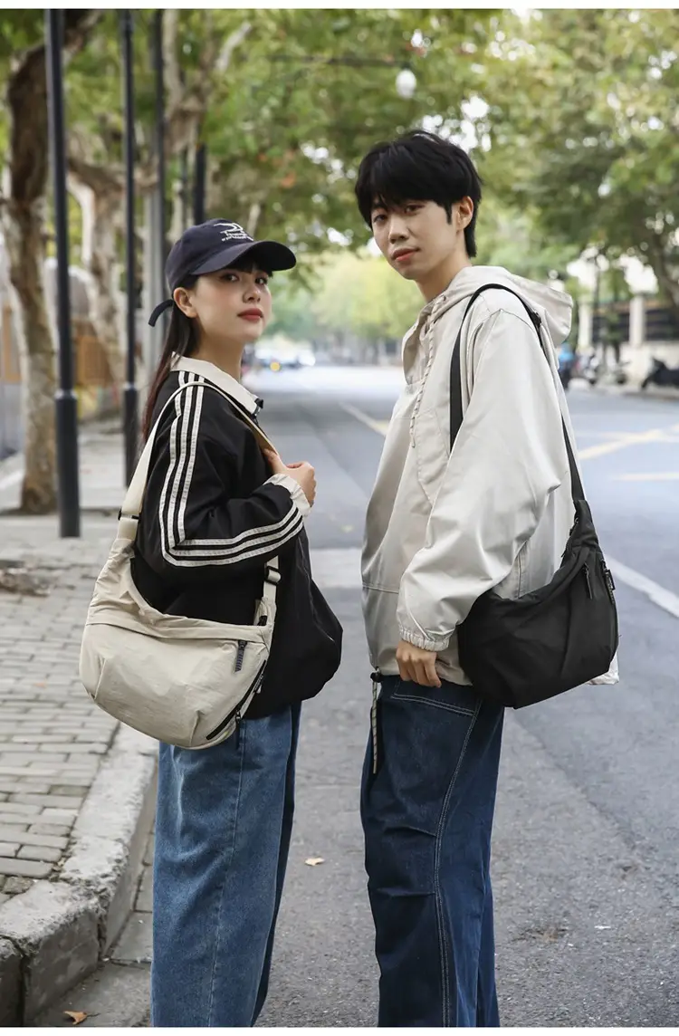 Men Women Nylon Crossbody Bag Beige 2024 — feature 15