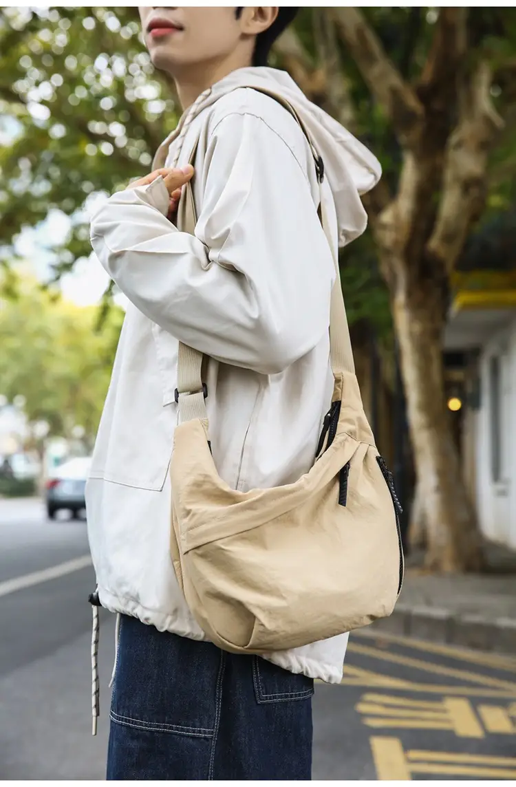 Men Women Nylon Crossbody Bag Beige 2024 — feature 17