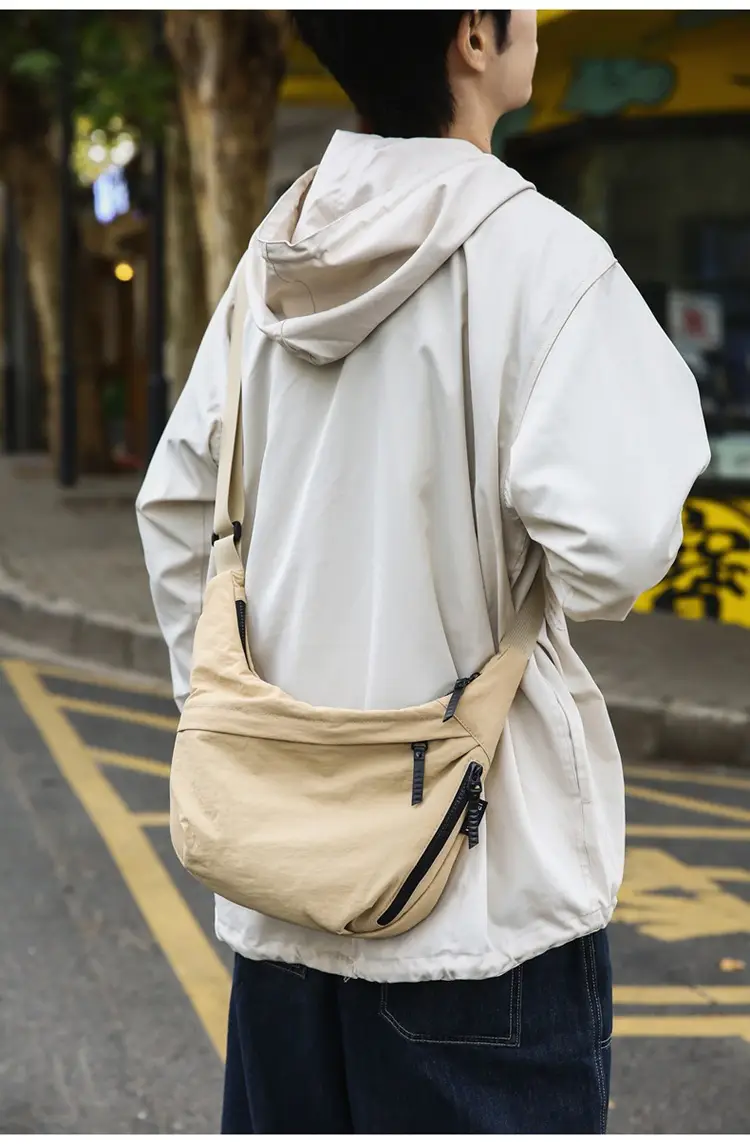 Men Women Nylon Crossbody Bag Beige 2024 — feature 18