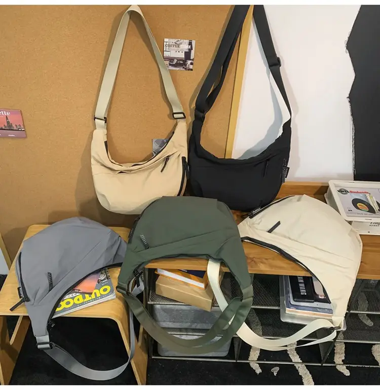 Men Women Nylon Crossbody Bag Beige 2024 — feature 19