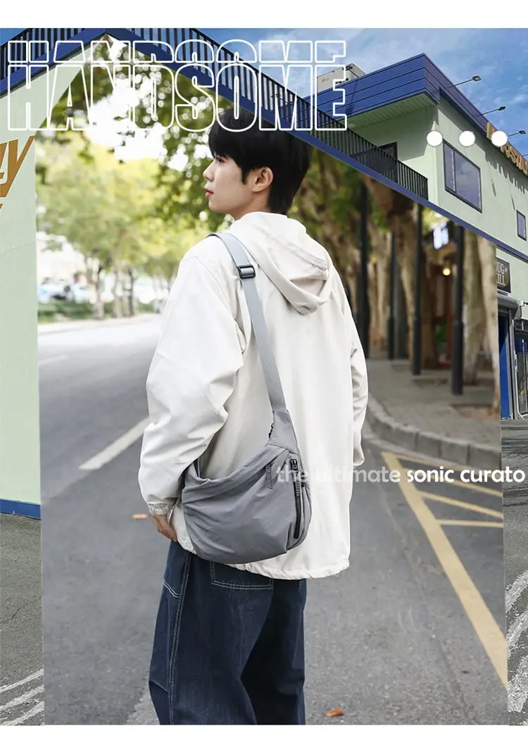 Men Women Nylon Crossbody Bag Beige 2024 — feature 2