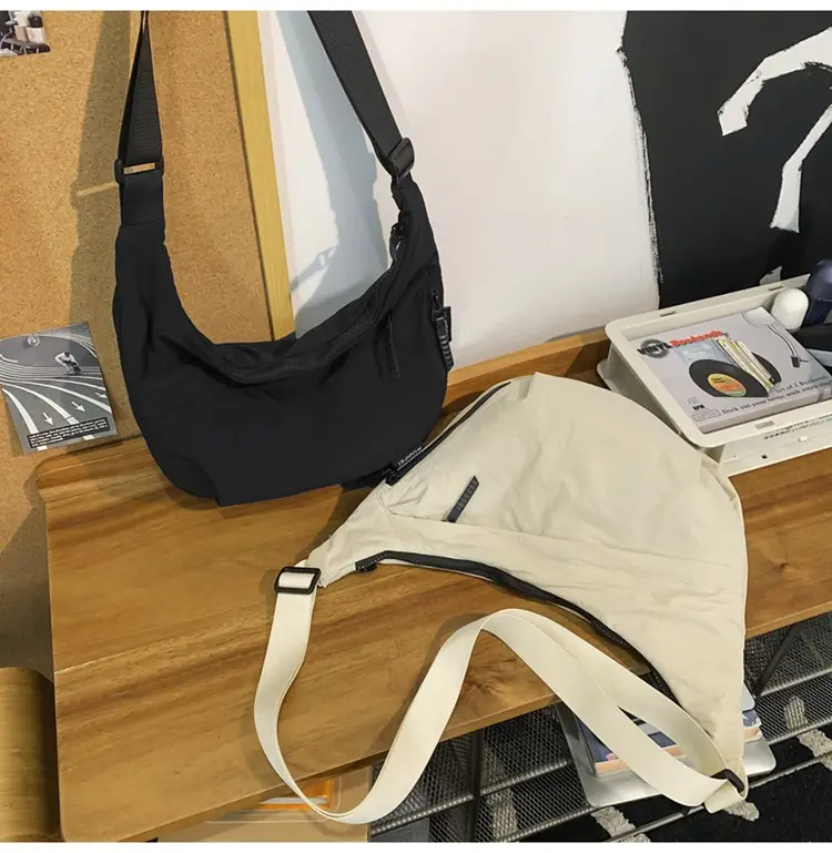 Men Women Nylon Crossbody Bag Beige 2024 — feature 20