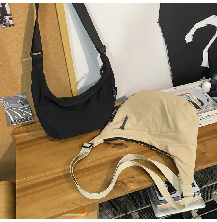 Men Women Nylon Crossbody Bag Beige 2024 — feature 21