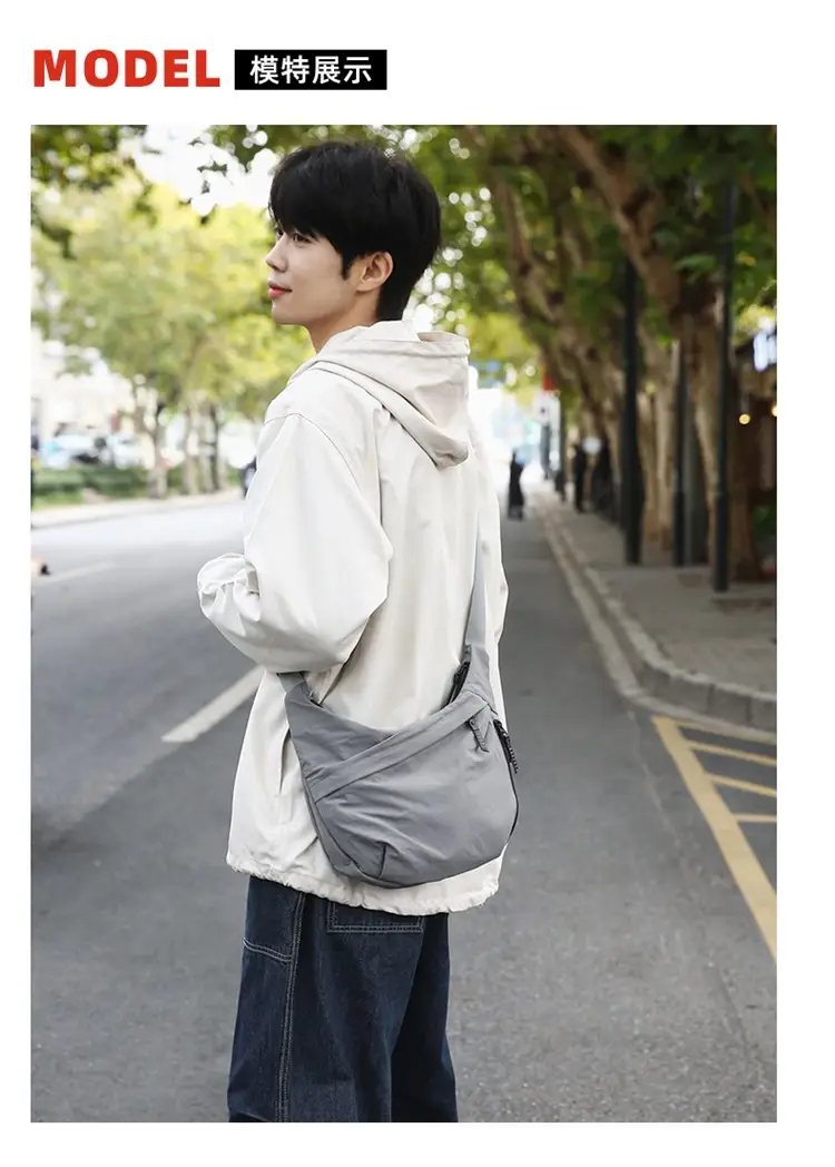 Men Women Nylon Crossbody Bag Beige 2024 — feature 6