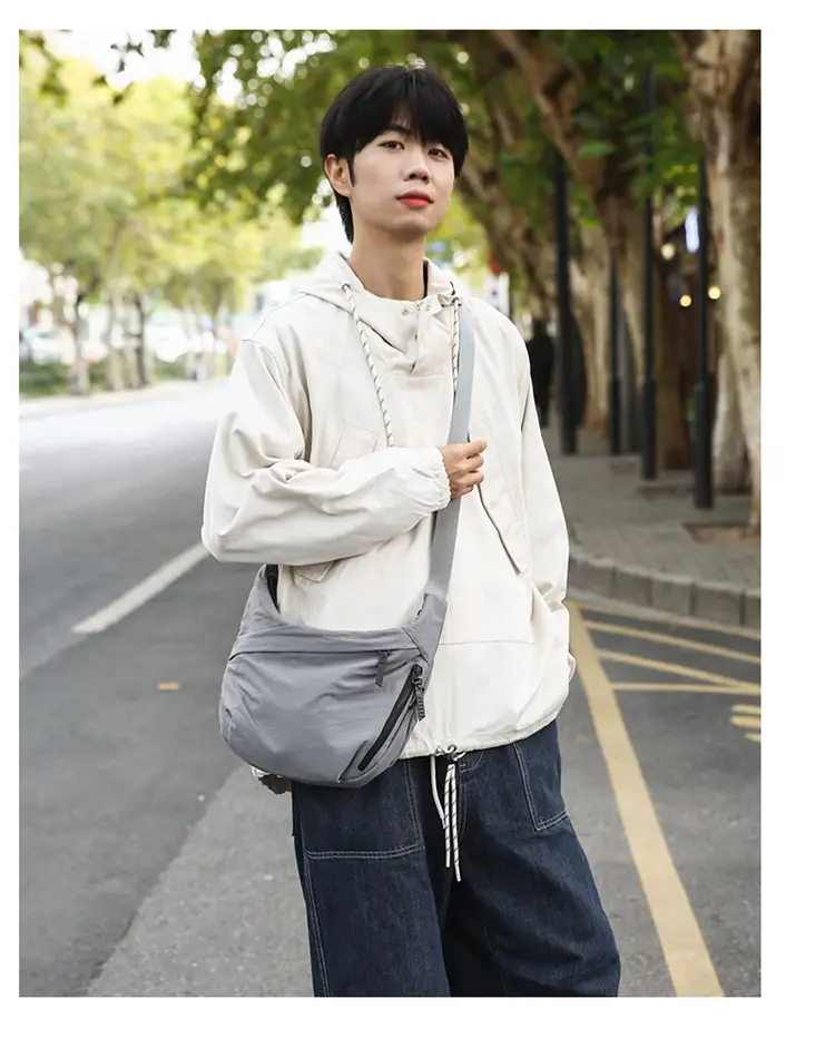 Men Women Nylon Crossbody Bag Beige 2024 — feature 7