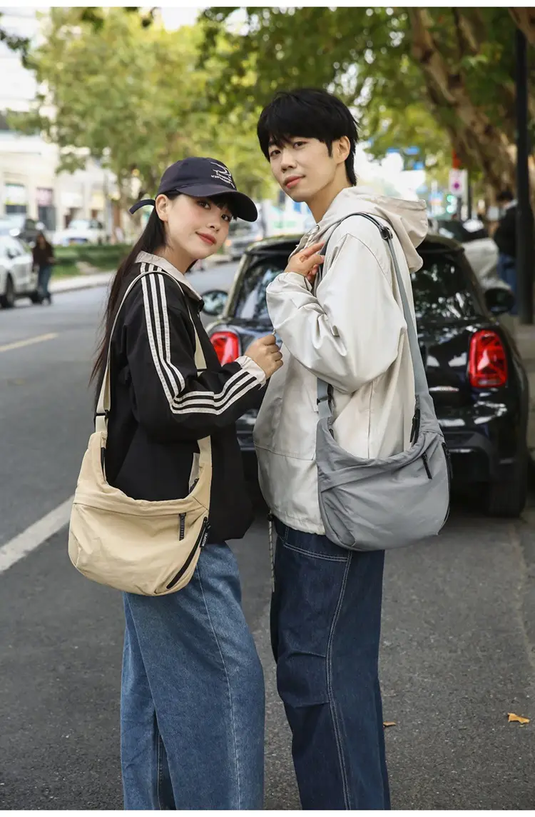 Men Women Nylon Crossbody Bag Beige 2024 — feature 9