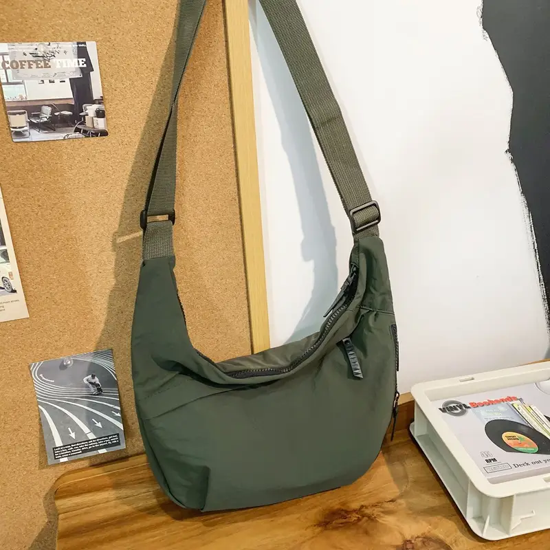 Men Women Nylon Crossbody Bag Beige 2024 - Image 3