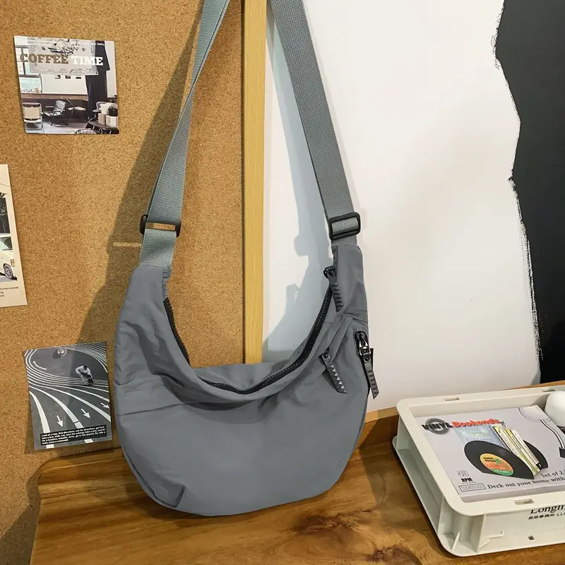 Men Women Nylon Crossbody Bag Beige 2024 - Image 4