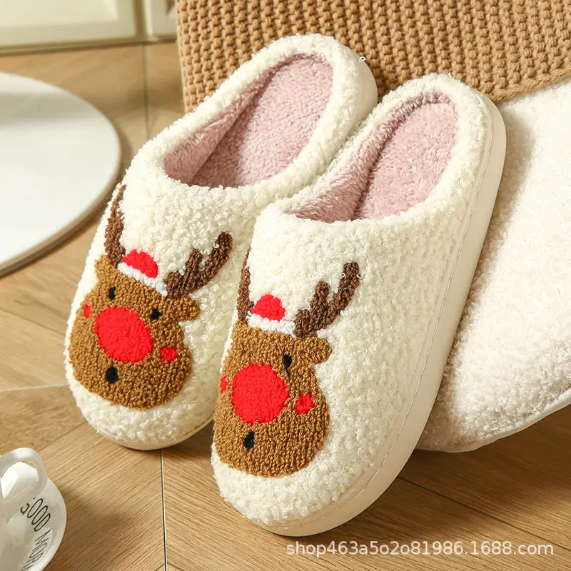 Halloween Pumpkin Slippers Cotton White Cross-Border - Image 8