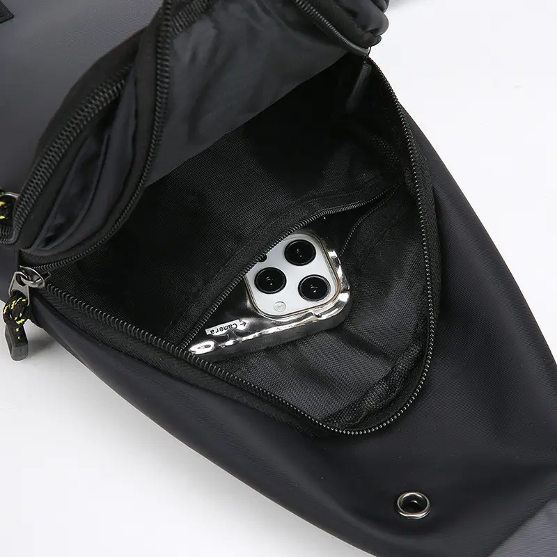 Men's Black Waterproof Oxford Crossbody Bag Adjustable - Image 7
