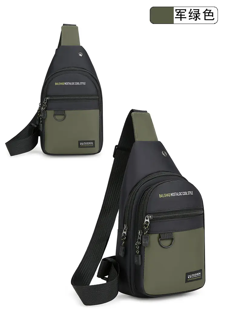 Men's Black Waterproof Oxford Crossbody Bag Adjustable — feature 25