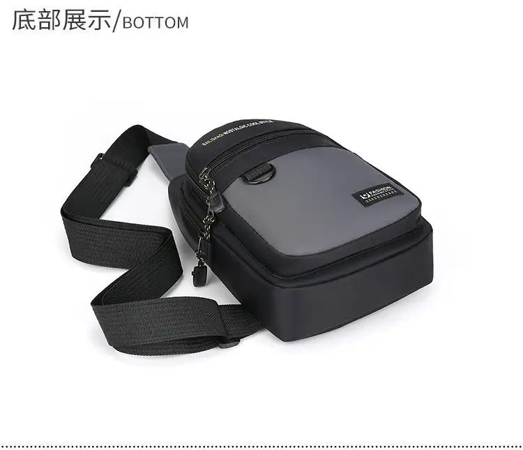 Men's Black Waterproof Oxford Crossbody Bag Adjustable — feature 30