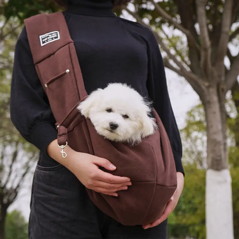 Coffee Shoulder Bag (Polyester) with Pocket