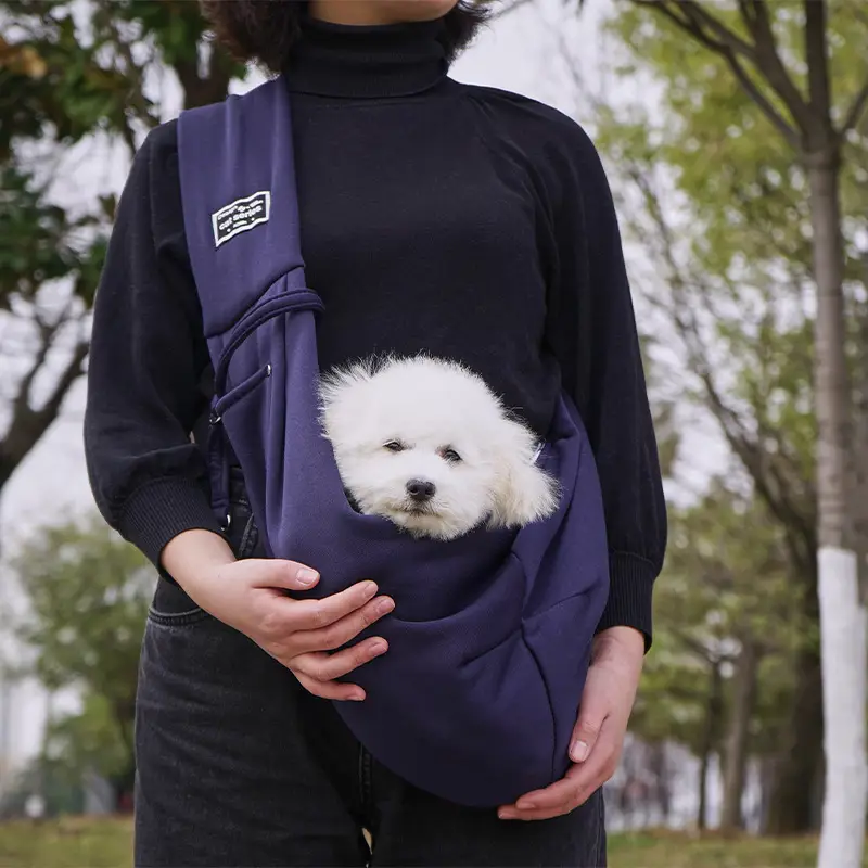 Pet Shoulder Bag 7.5kg Blue Polyester Cat Dog Backpack - Image 3