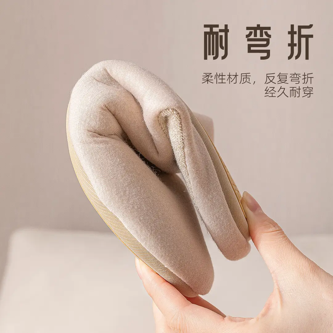 Quiet Floor Fabric Slippers Cotton Home Cotton Shoes Autumn and Winter Indoor Soft Sole Silent Couple Cotton Slippers Women's Moon Shoes - Image 5