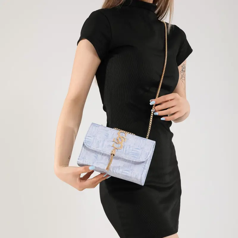 White Chain Shoulder Bag for Women 2024 Winter - Image 7