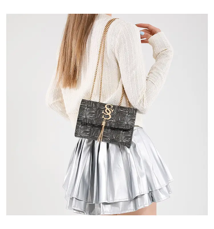 White Chain Shoulder Bag for Women 2024 Winter — feature 22
