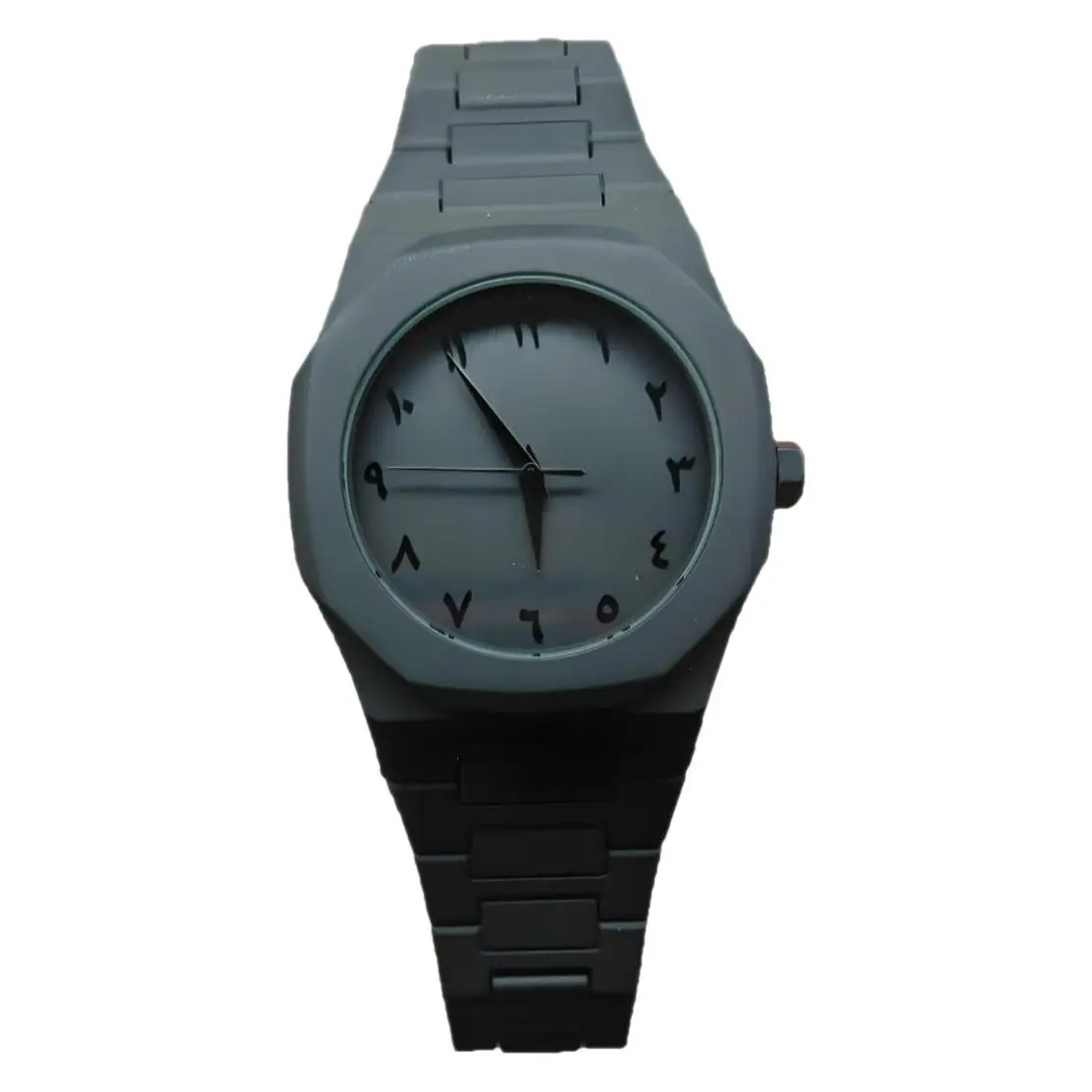 Men's Black Quartz Watch with Durable Plastic Band - Image 6