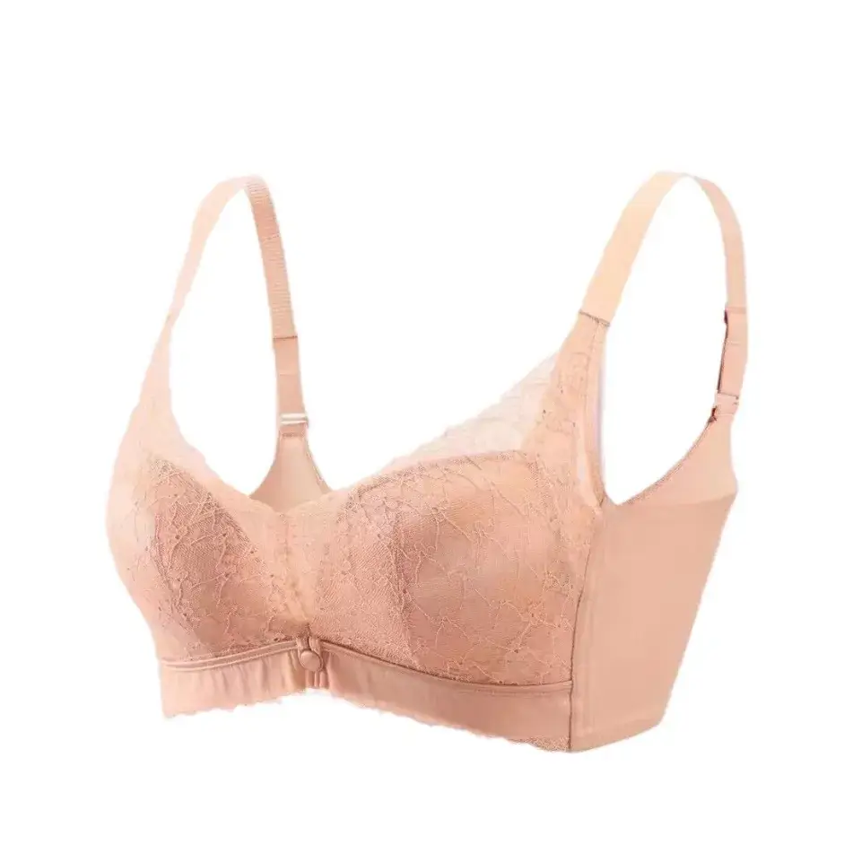 Non-Rimmed Push-Up Bra with Lace & Adjustable Straps - Image 8