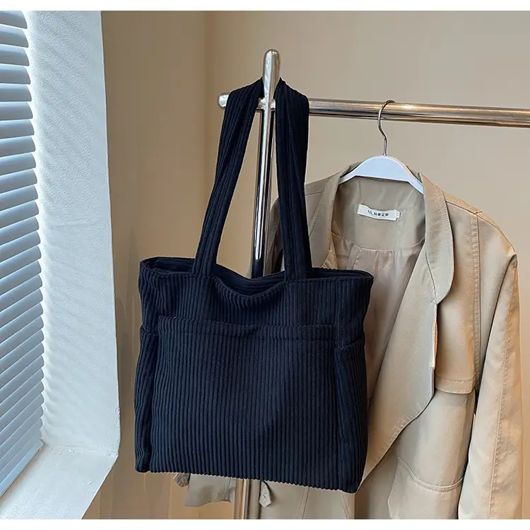 Brown Velvet Large Capacity Shoulder Bag — feature 42