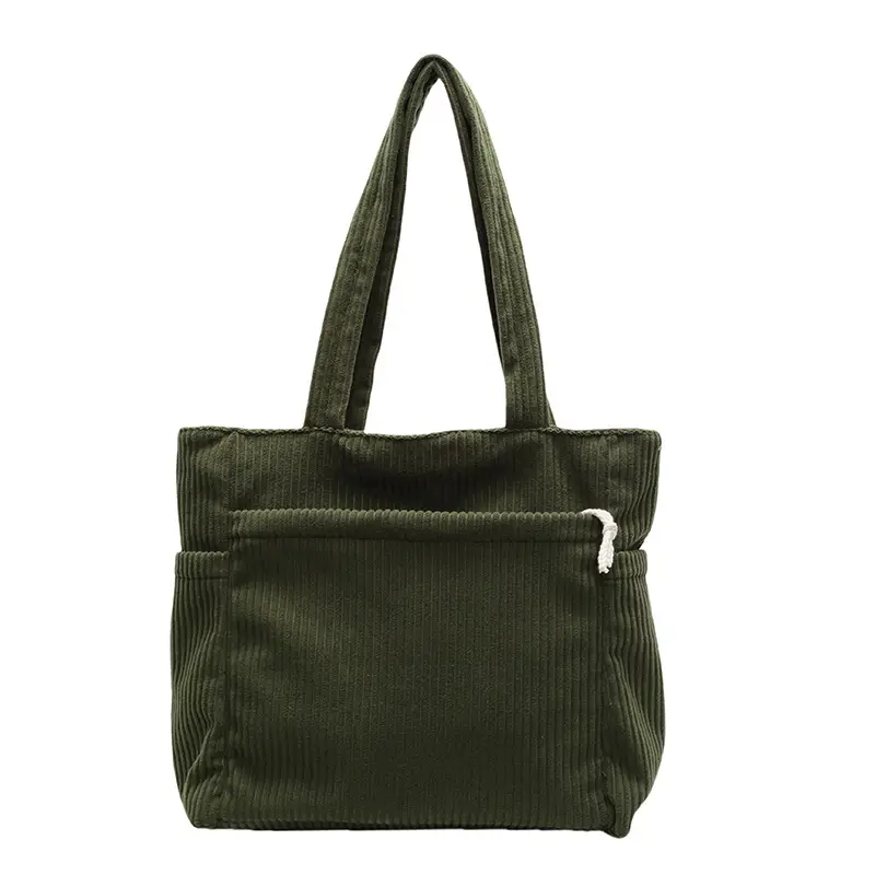 Brown Velvet Large Capacity Shoulder Bag — feature 45
