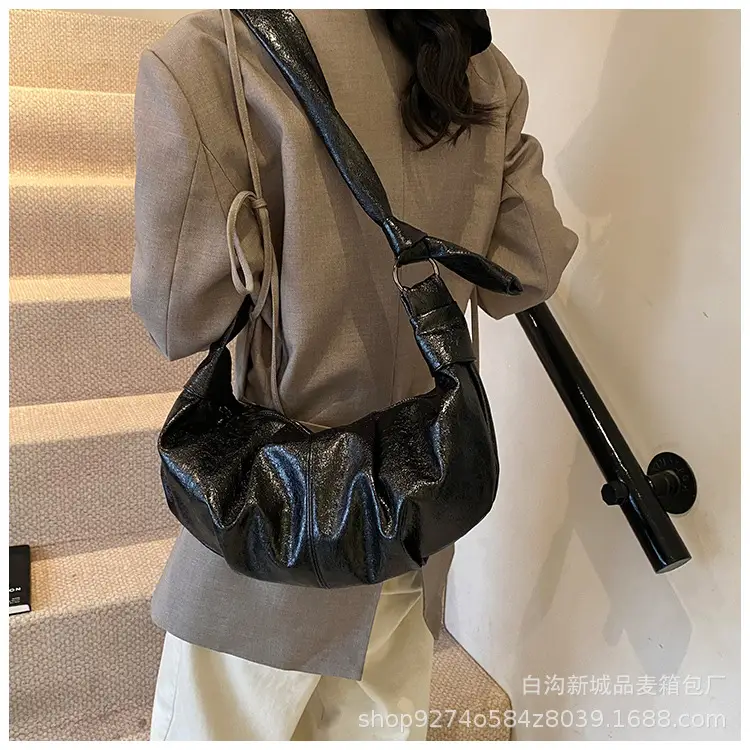 2026 Korean Style Vintage Brown Pleated Shoulder Bag — feature 16