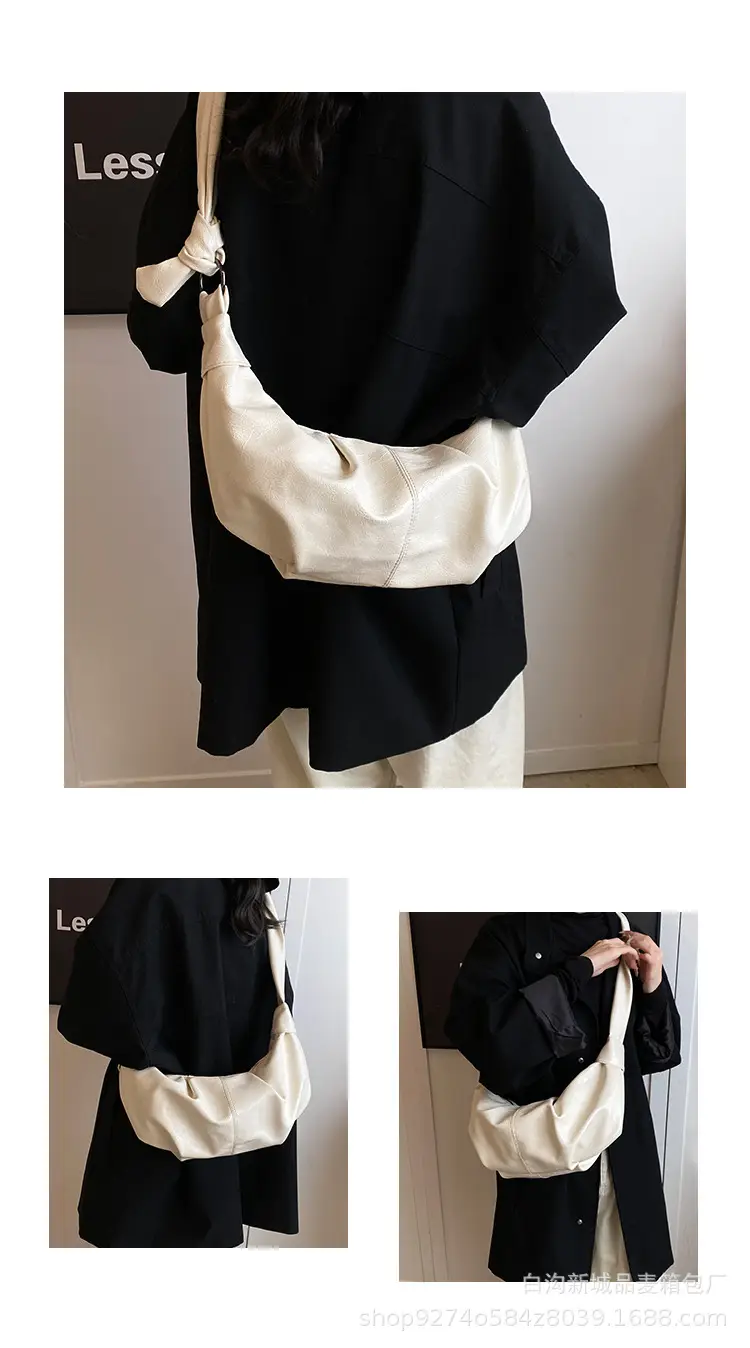 2026 Korean Style Vintage Brown Pleated Shoulder Bag — feature 4