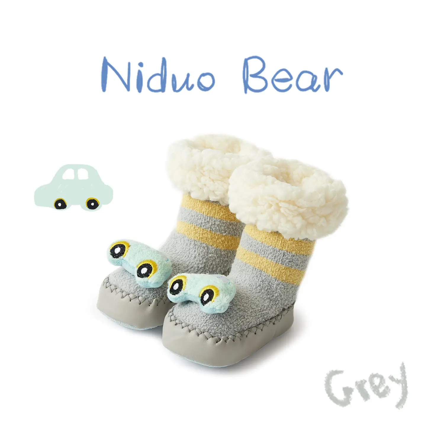 Baby Socks & Shoes Set for Baby Autumn Winter Non-Slip Thickened
