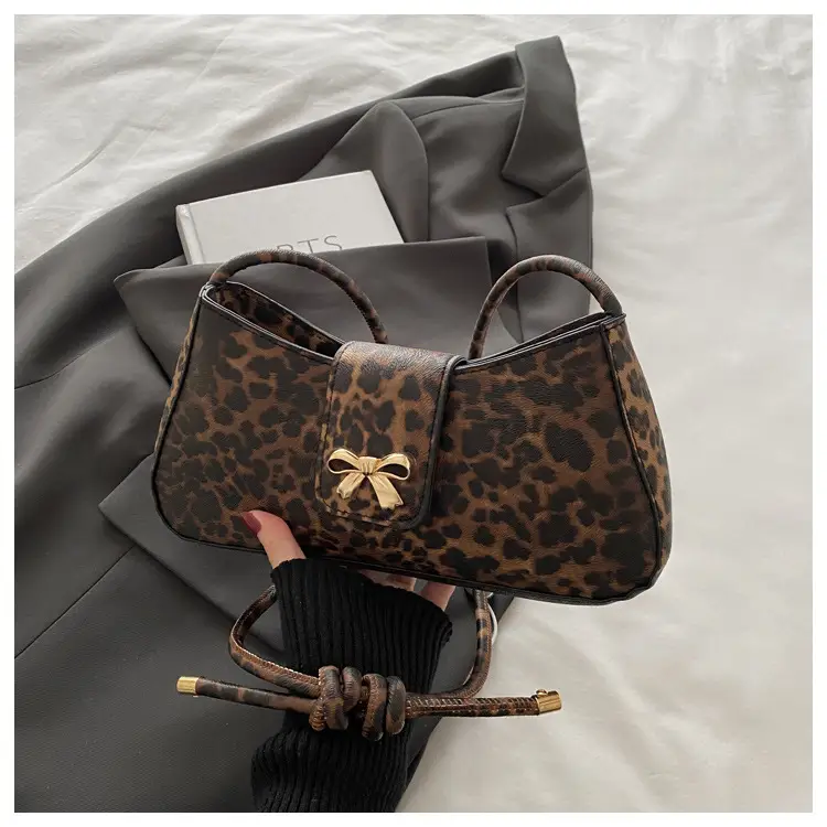 Leopard Print Shoulder Bag for Women Casual Fashion