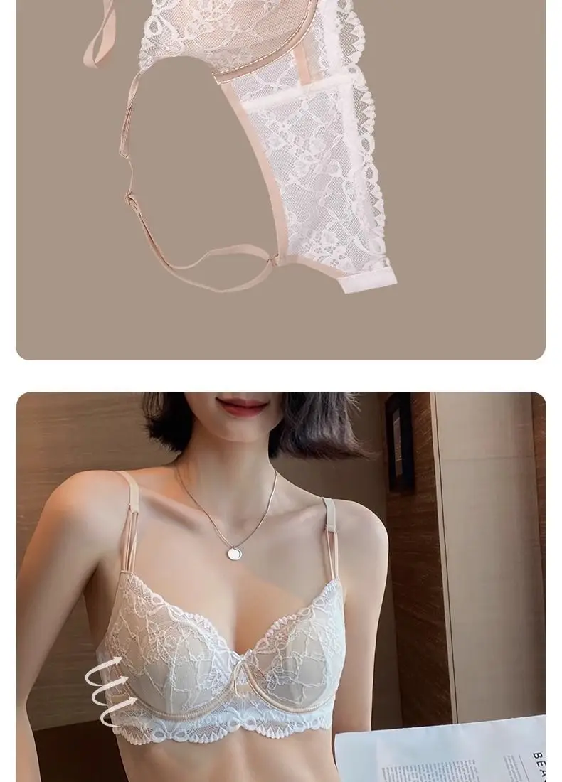 French Style Lace Bra Black Small Bust — feature 12