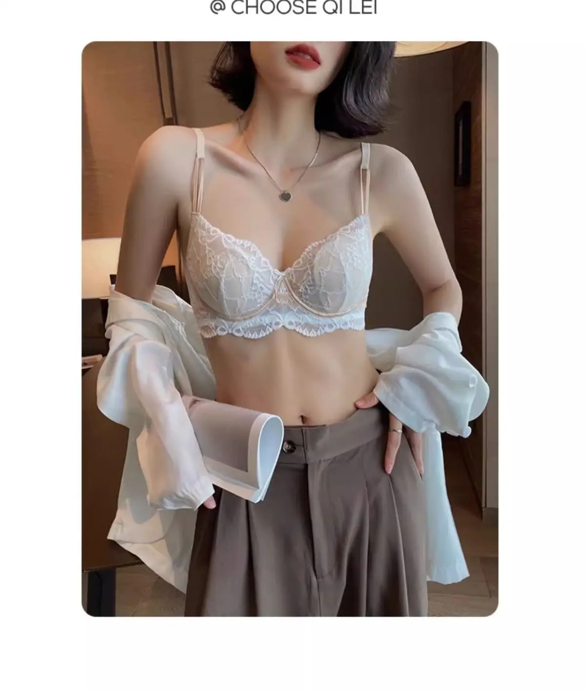 French Style Lace Bra Black Small Bust — feature 29