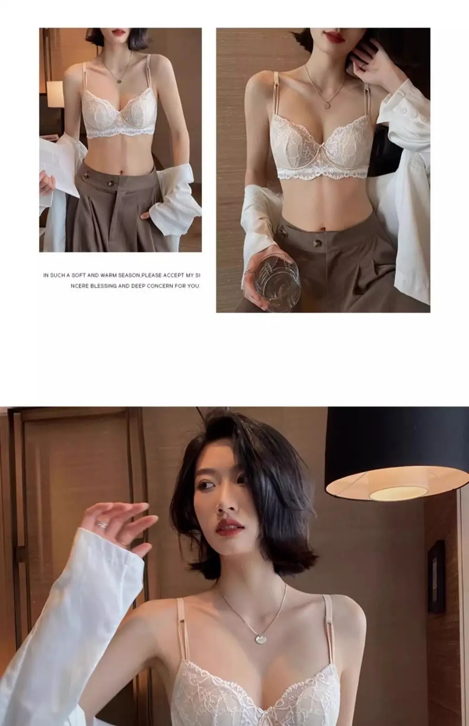 French Style Lace Bra Black Small Bust — feature 31