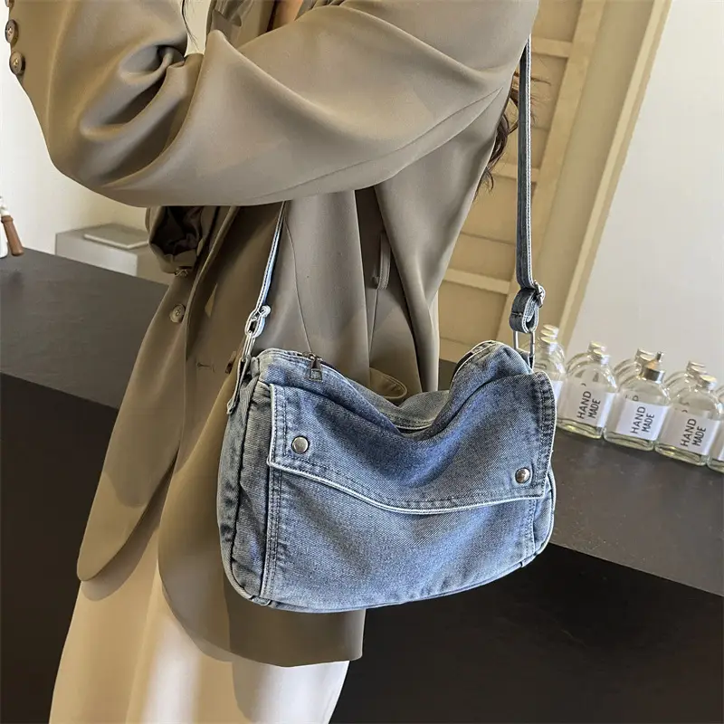 Vintage Denim Crossbody Bag Women 2024 New - Image 4