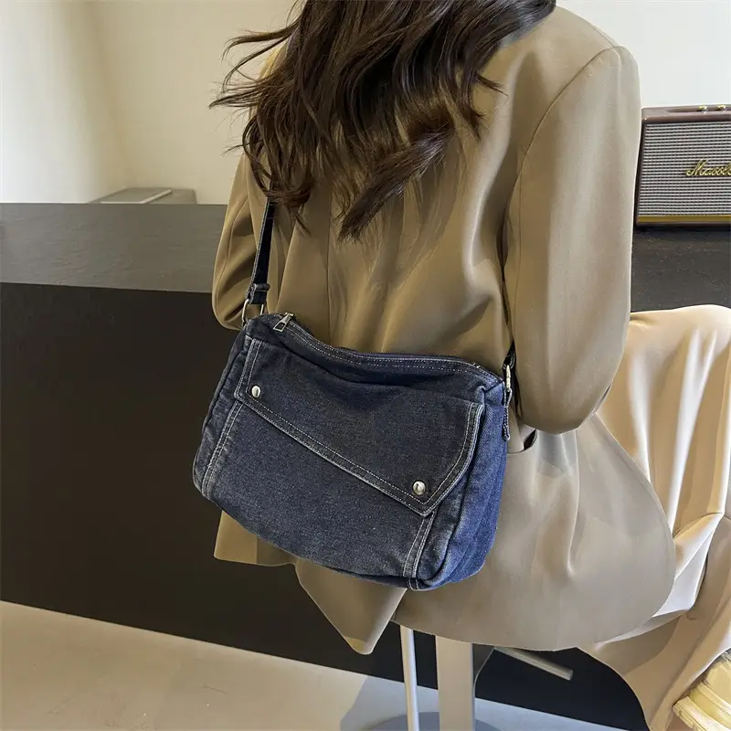 Vintage Denim Crossbody Bag Women 2024 New - Image 5