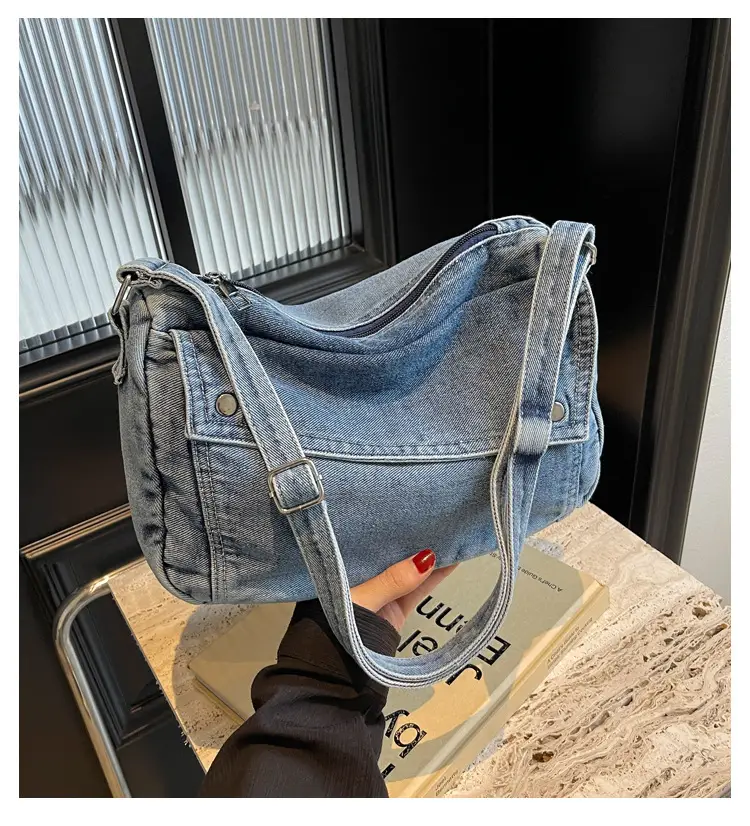 Vintage Denim Crossbody Bag Women 2024 New — feature 1