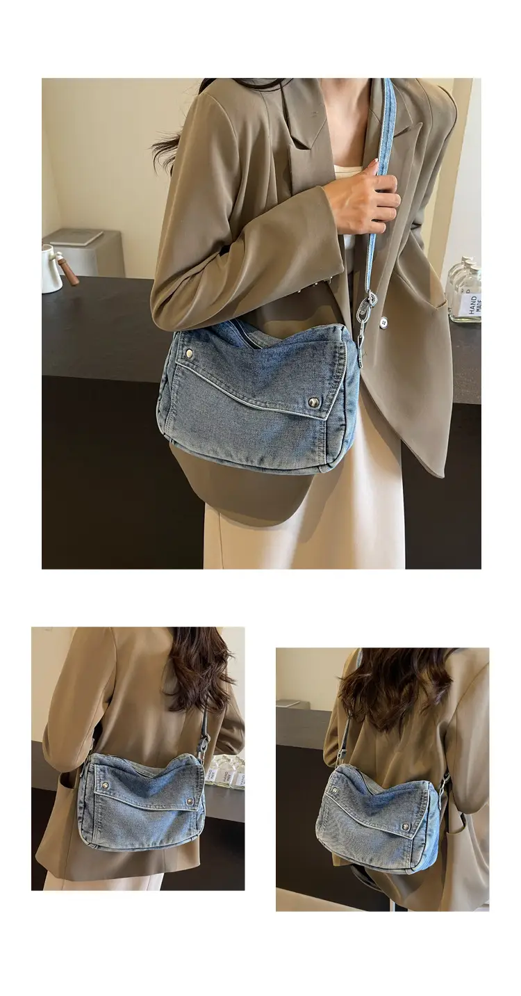 Vintage Denim Crossbody Bag Women 2024 New — feature 10