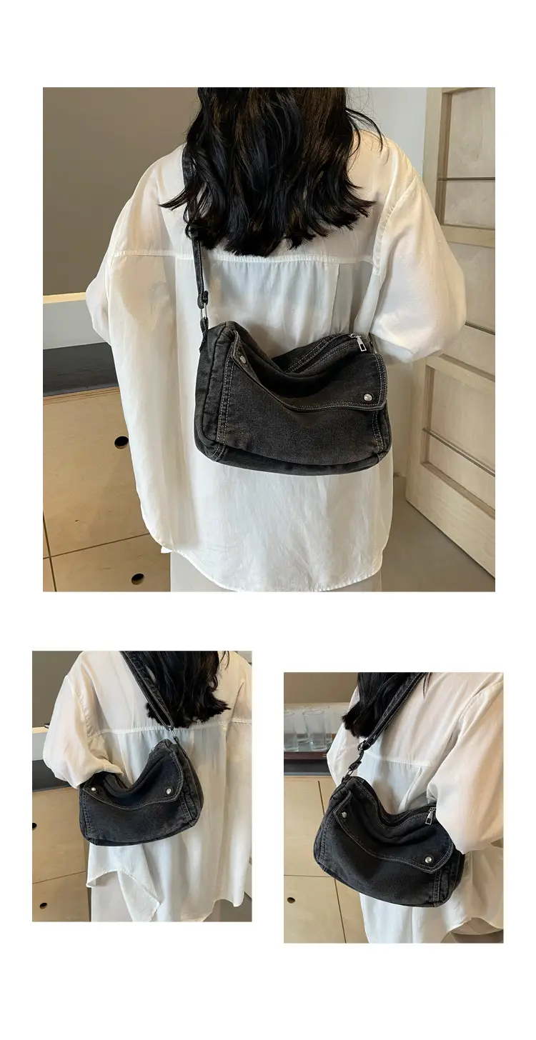 Vintage Denim Crossbody Bag Women 2024 New — feature 12