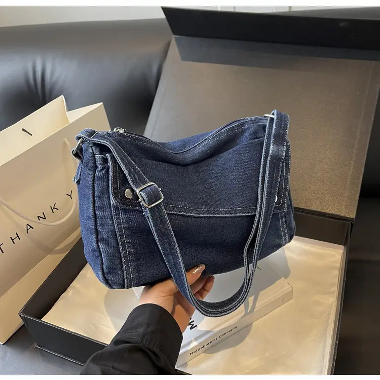 Vintage Denim Crossbody Bag Women 2024 New — feature 22