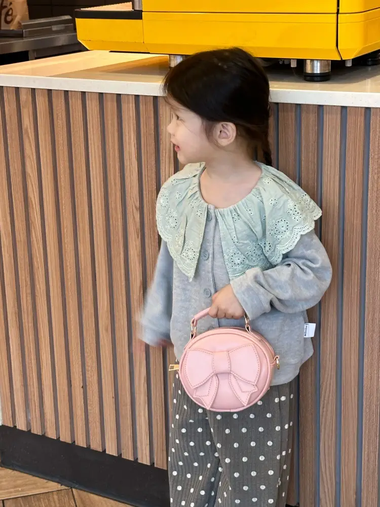 2024 Women's Cute Bow Shoulder Bags Black White Pink — feature 17