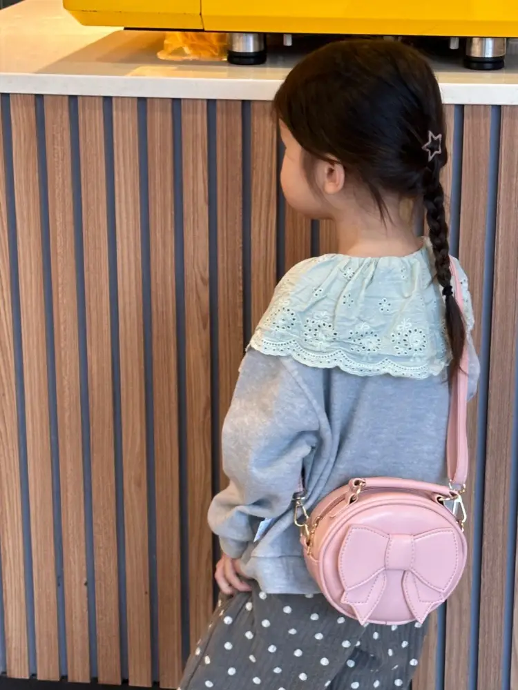 2024 Women's Cute Bow Shoulder Bags Black White Pink — feature 21
