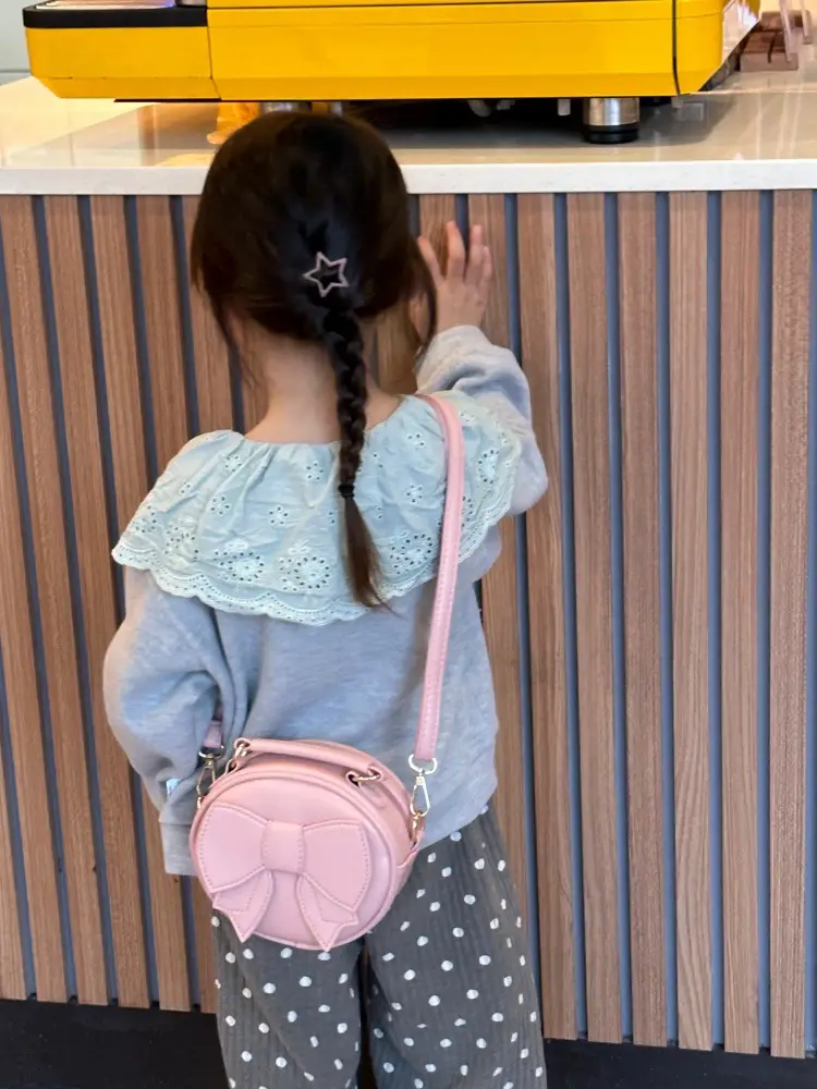 2024 Women's Cute Bow Shoulder Bags Black White Pink — feature 23